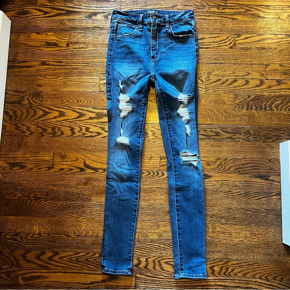 Abercrombie & Fitch Jeans Women's Simone High Rise Super Skinny Distressed 24/00